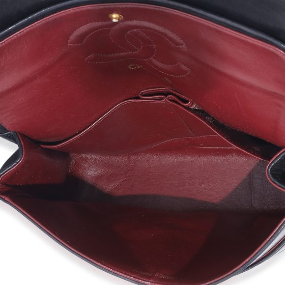 Chanel Vintage Navy Quilted Lambskin Medium Classic Flap Bag - Picture 8 of 8